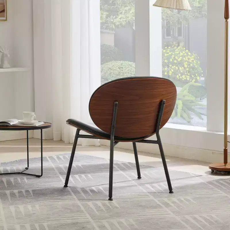 Poltrona Shell in Lino, Stile Mid-Century, Seduta Singola