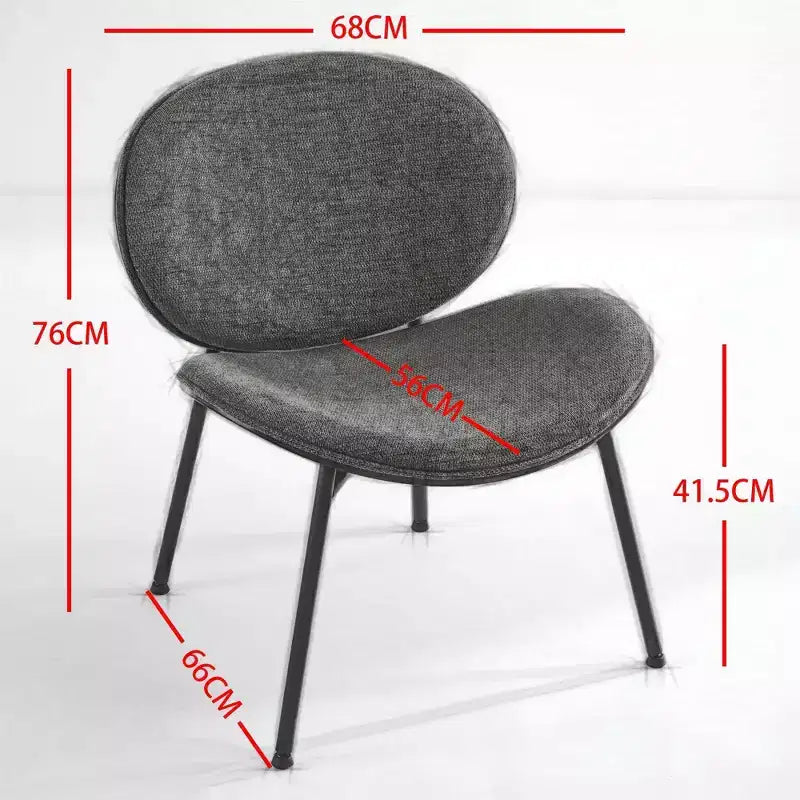 Poltrona Shell in Lino, Stile Mid-Century, Seduta Singola
