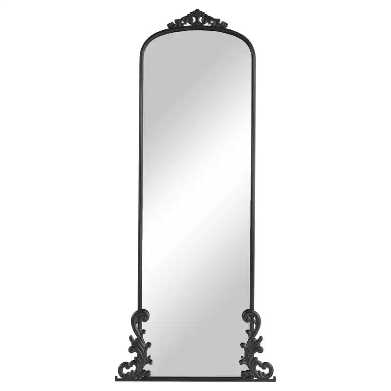 Specchio a parete a figura intera rettangolare nero, singolo, 71" x 31.5"