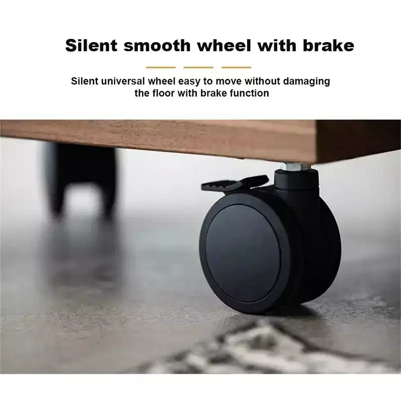Tavolino a C, Noce / Bianco / Color Legno, Altezza Regolabile, Girevole a 360°, Singolo