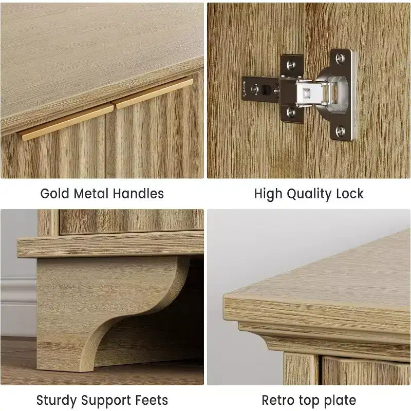 Mobiletto contenitore a 2 ante nero/rovere/bianco con porta scorrevole a grana, credenza da 80 cm per cucina e sala da pranzo