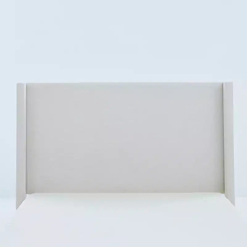 Letto a una piazza e mezza Ivory Chenille Wingback con testiera alta, queen size