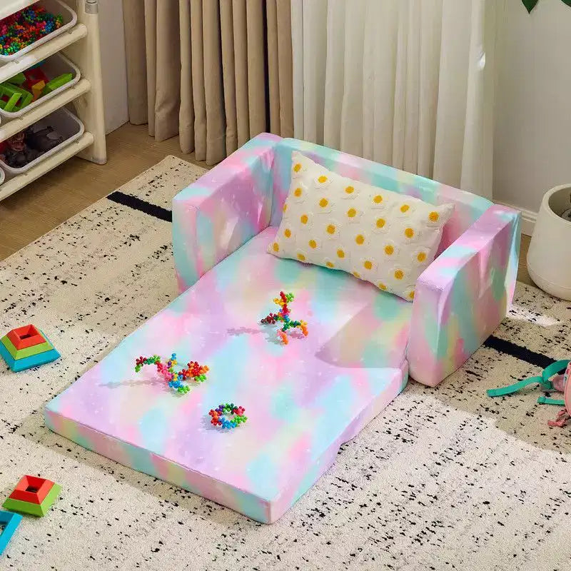 Divano letto pieghevole 2 in 1 per bambini, grigio, 1 posto