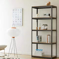 Scaffale portaoggetti in acciaio a 5 ripiani nero, 89,9 cm P x 39,9 cm L x 179,8 cm A