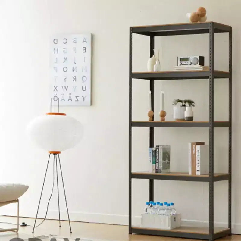 Scaffale portaoggetti in acciaio a 5 ripiani nero, 89,9 cm P x 39,9 cm L x 179,8 cm A