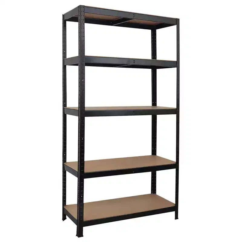 Scaffale portaoggetti in acciaio a 5 ripiani nero, 89,9 cm P x 39,9 cm L x 179,8 cm A