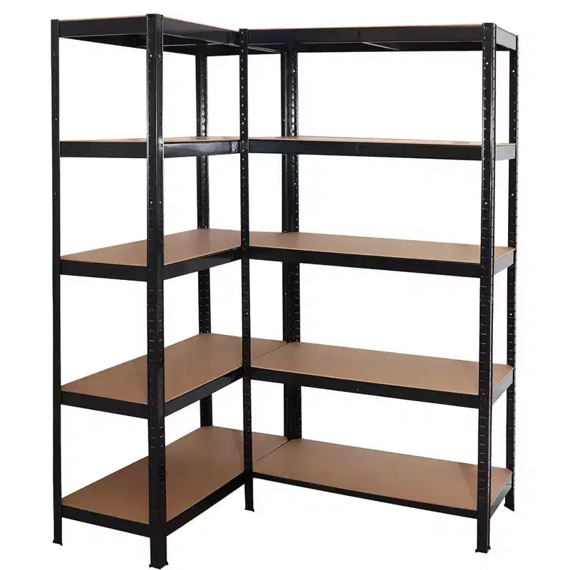 Scaffale portaoggetti in acciaio a 5 ripiani nero, 89,9 cm P x 39,9 cm L x 179,8 cm A
