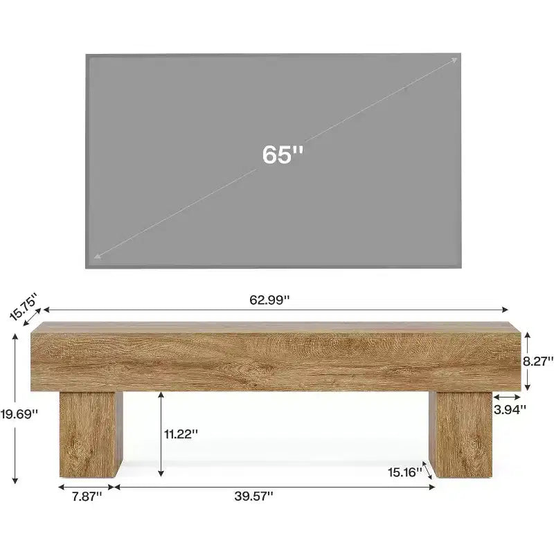 Mobile TV basso 160 cm Nero / Marrone / Marrone e Grigio, con ripiani aperti, per TV da 55-65"