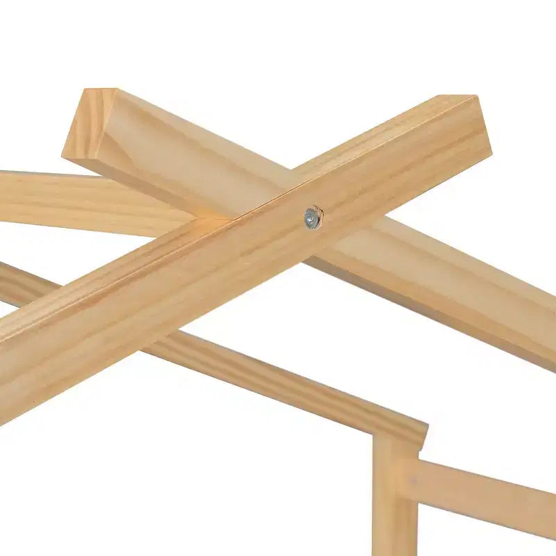 Letto singolo a capanna con letto estraibile, per 2 persone (Grigio/Naturale/Noce/Bianco)