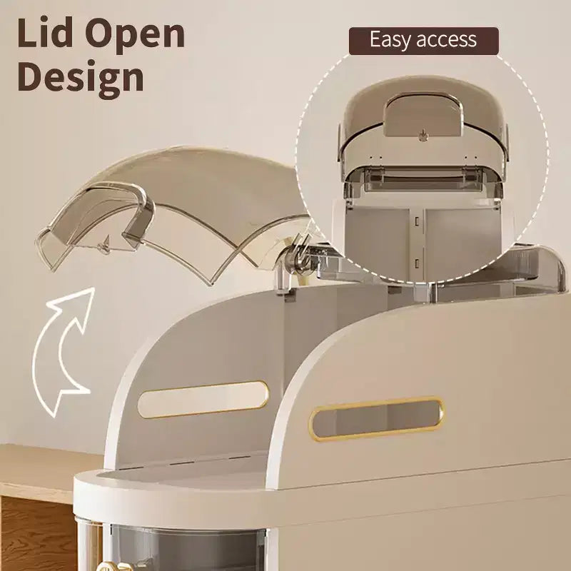 Mobiletto contenitore stretto bianco crema e nero con cassetti, 2/3/4 livelli, da terra