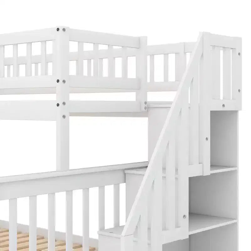 Grigio/Bianco, Letto a castello con scala, Matrimoniale a castello, Posti letto 2
