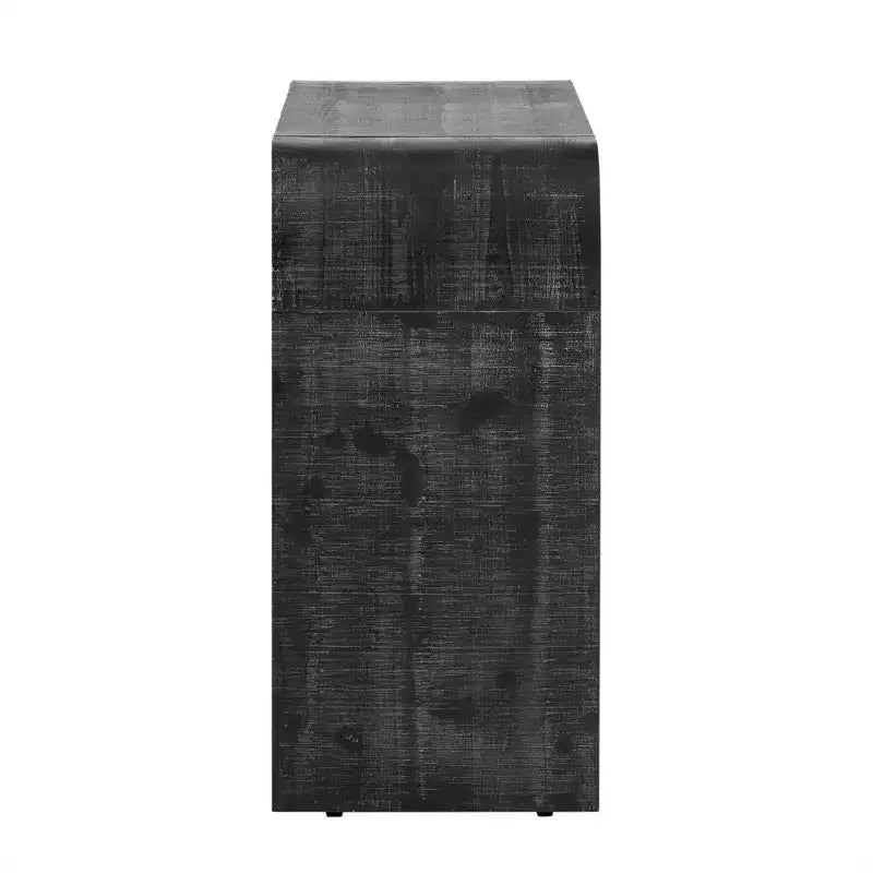 Credenza Nera Curva Antica con Maniglie Dorate, Mobile Contenitore a 3 Ante per 1, Ripiani Regolabili