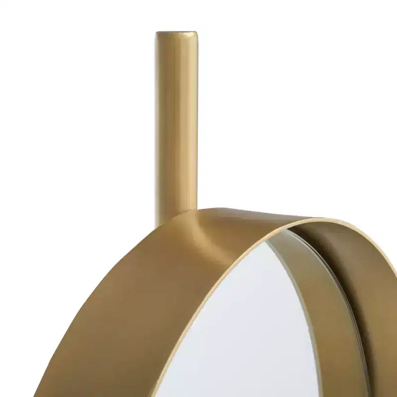 Specchio da Parete Ovale con Cornice in Ottone – Singolo