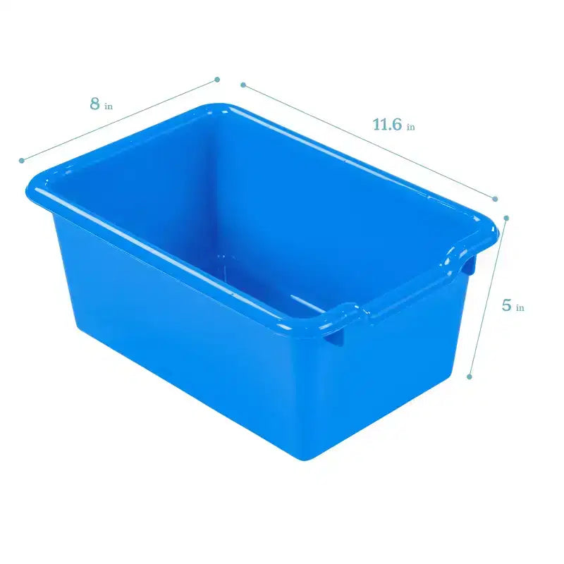 Armadietto portaoggetti mobile con 25 scomparti, 5x5, per bambini, blu/trasparente/contemporaneo/tonalità della terra