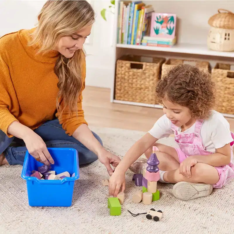 Armadietto portaoggetti mobile con 25 scomparti, 5x5, per bambini, blu/trasparente/contemporaneo/tonalità della terra