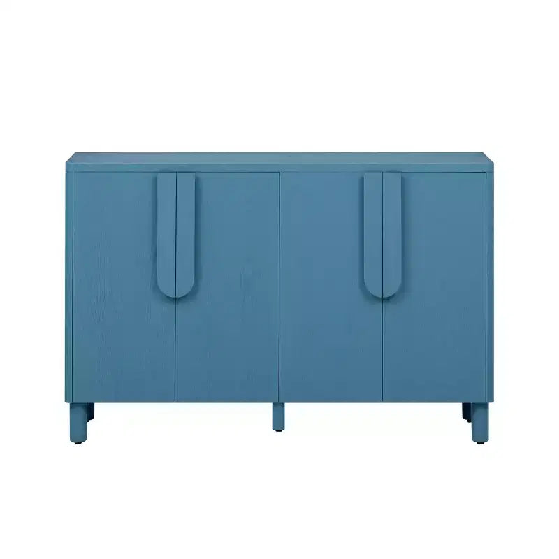 Credenza a 4 ante in legno naturale con maniglie ad arco, per 1 utente