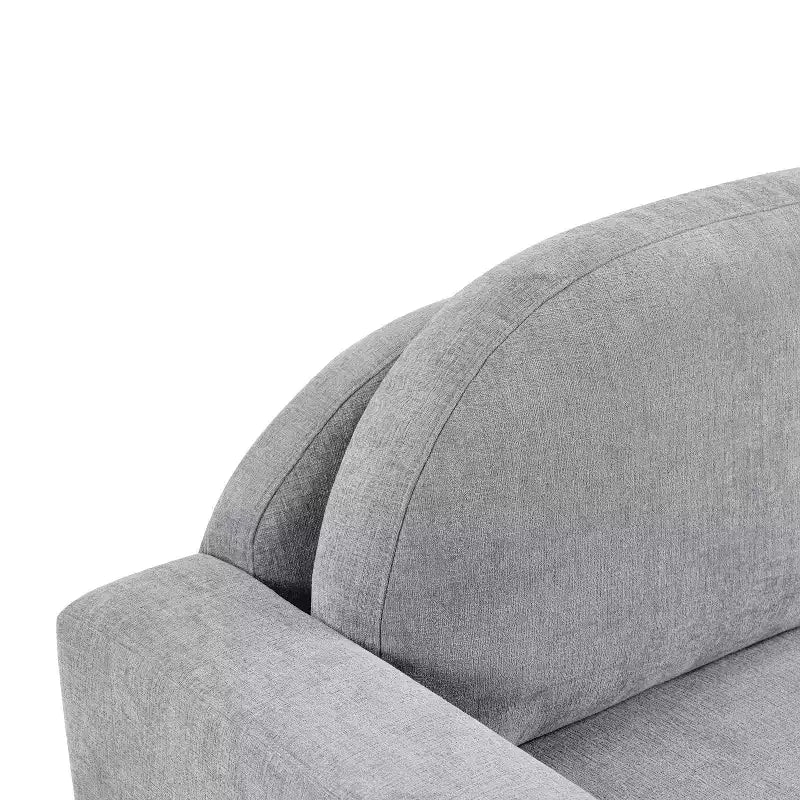 Divano a 3 posti in ciniglia beige/grigio/verde con schienale curvo