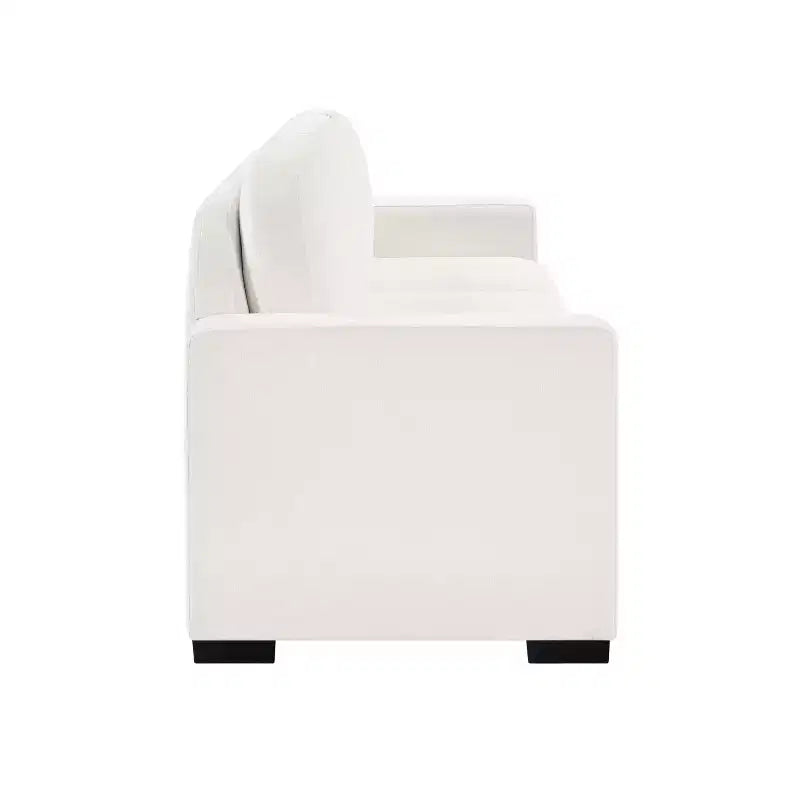 Divano a 3 posti in ciniglia beige/grigio/verde con schienale curvo