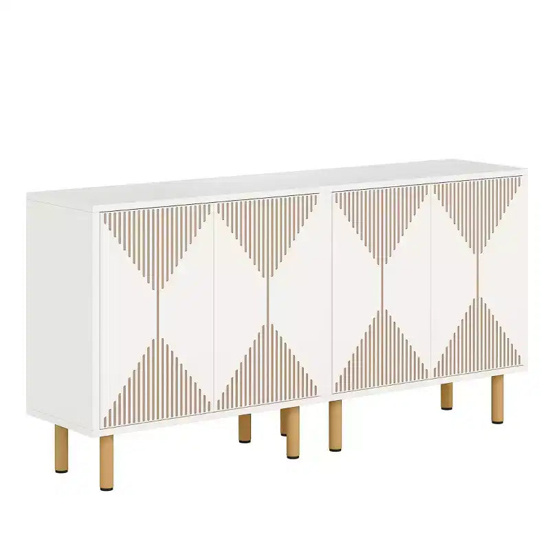 Madia credenza a 4 ante, bianca, singola