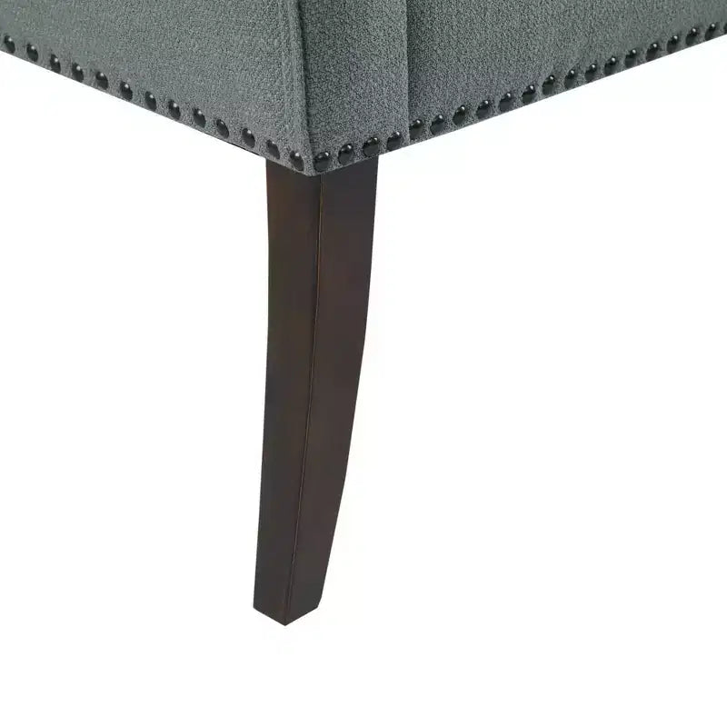 Panca rettangolare imbottita con borchie decorative, 1 posto