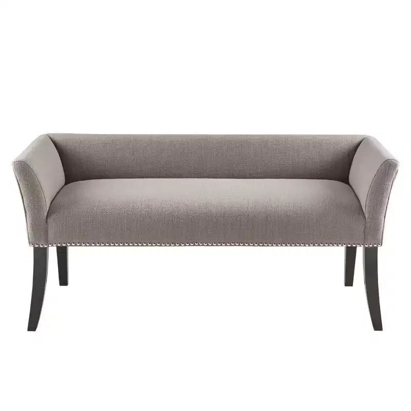 Panca rettangolare imbottita con borchie decorative, 1 posto