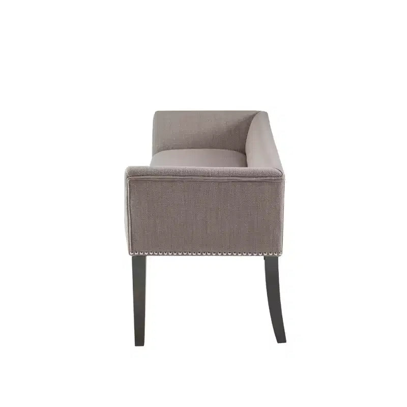 Panca rettangolare imbottita con borchie decorative, 1 posto