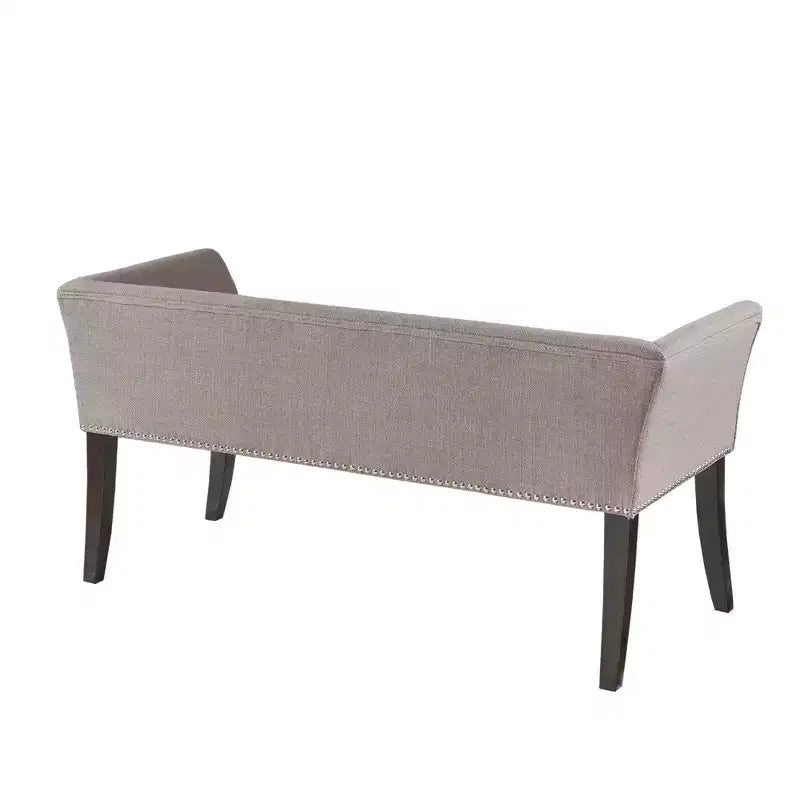 Panca rettangolare imbottita con borchie decorative, 1 posto