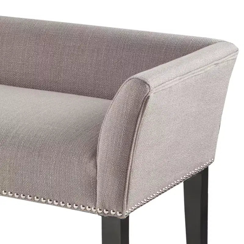 Panca rettangolare imbottita con borchie decorative, 1 posto