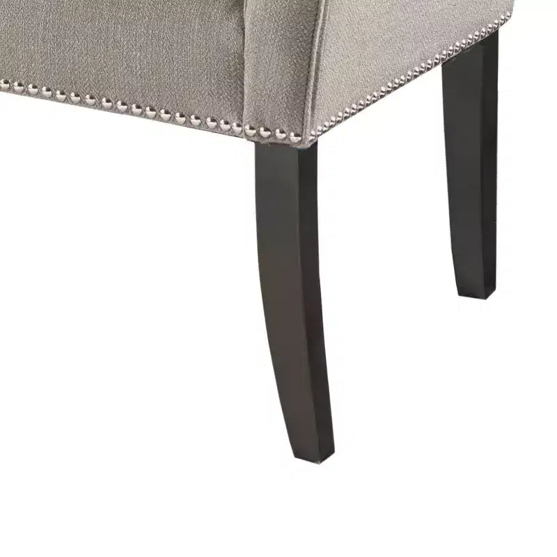 Panca rettangolare imbottita con borchie decorative, 1 posto