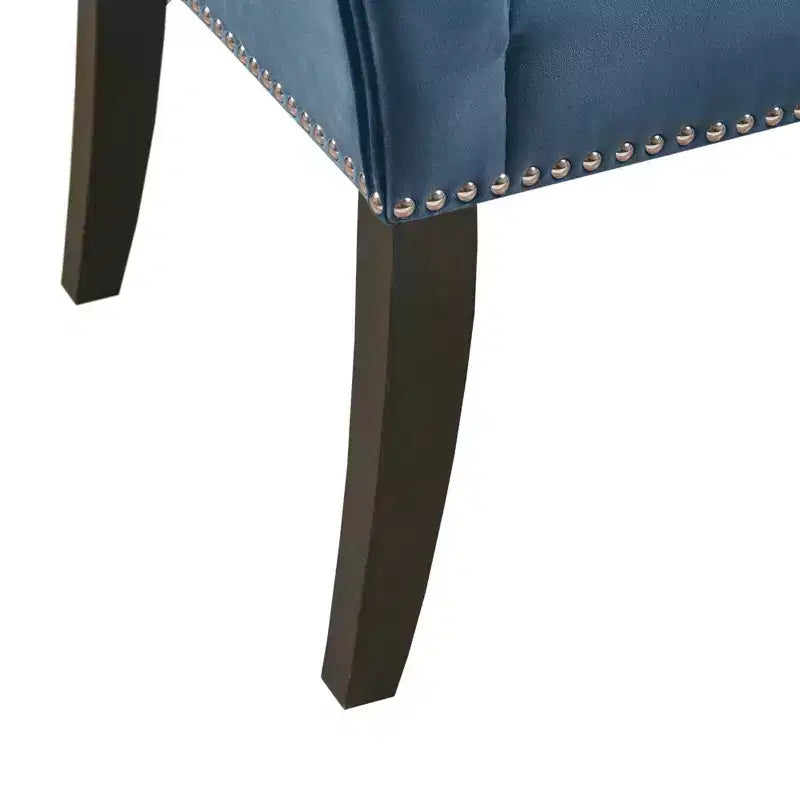 Panca rettangolare imbottita con borchie decorative, 1 posto