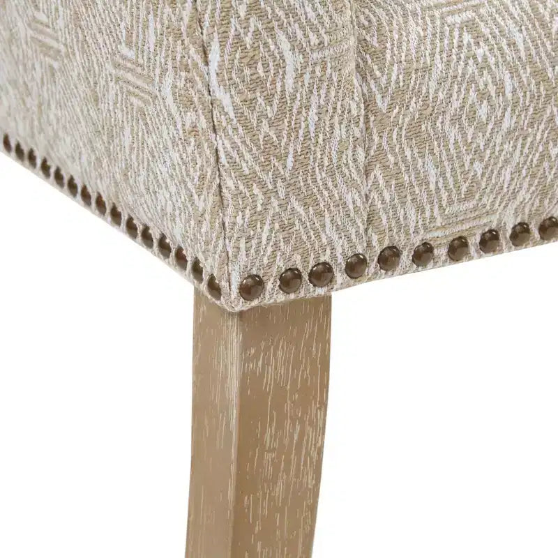 Panca rettangolare imbottita con borchie decorative, 1 posto