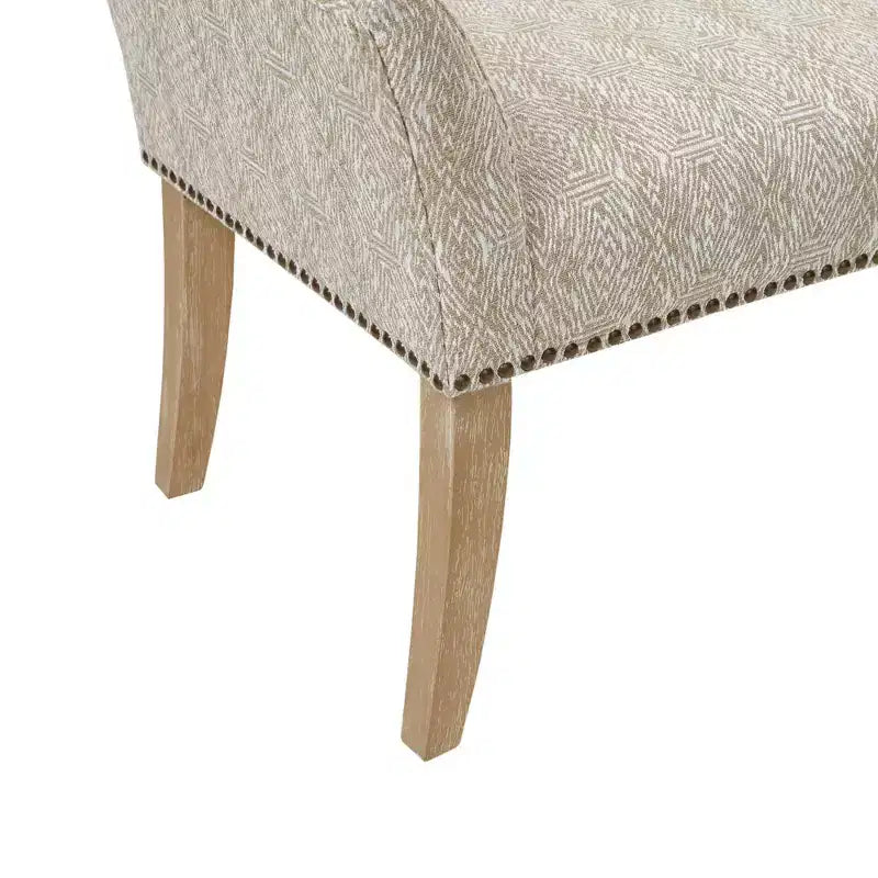Panca rettangolare imbottita con borchie decorative, 1 posto