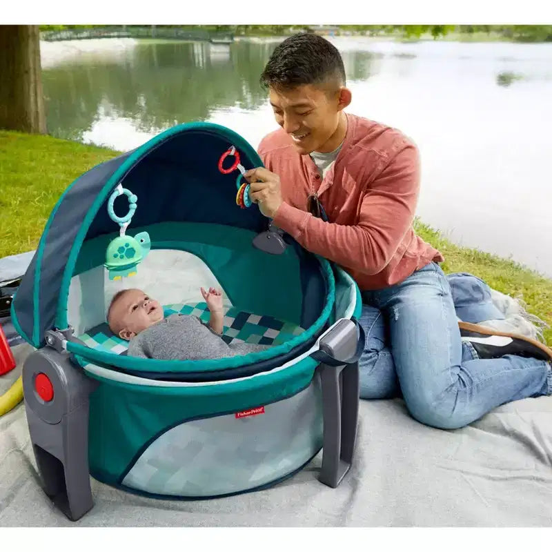 Tendina parasole pieghevole color ottanio per neonati, per 1 bambino