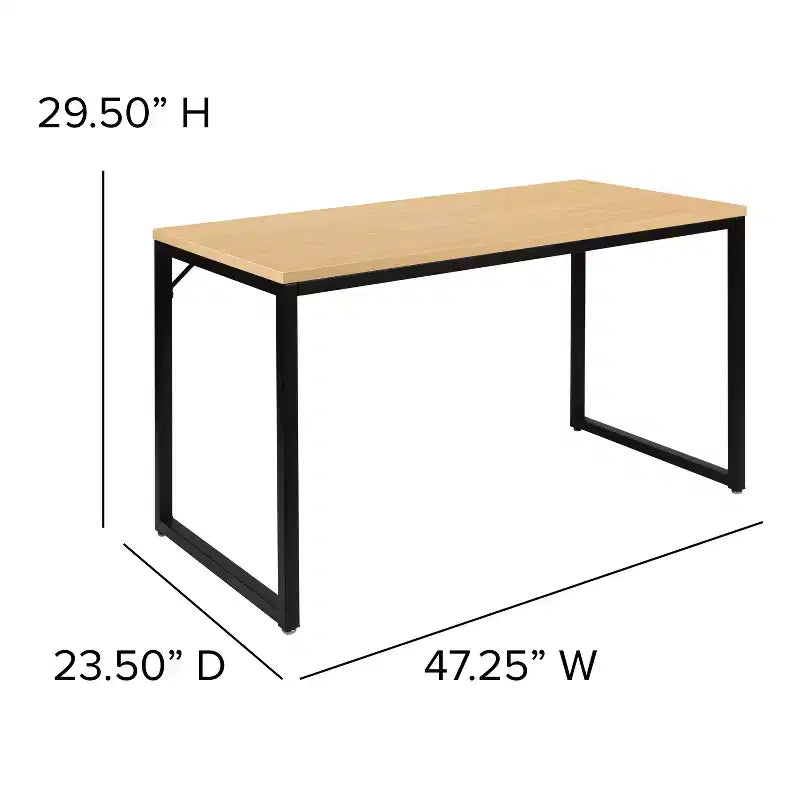 Scrivania da ufficio monoposto moderna industriale, 119 cm, vari colori e opzioni telaio
