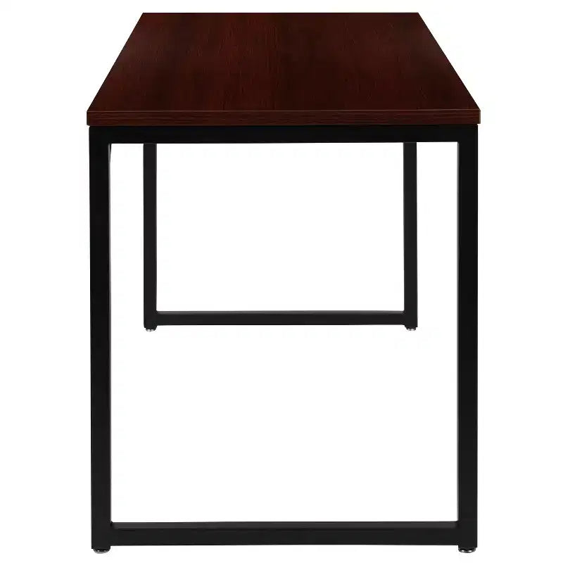 Scrivania da ufficio monoposto moderna industriale, 119 cm, vari colori e opzioni telaio