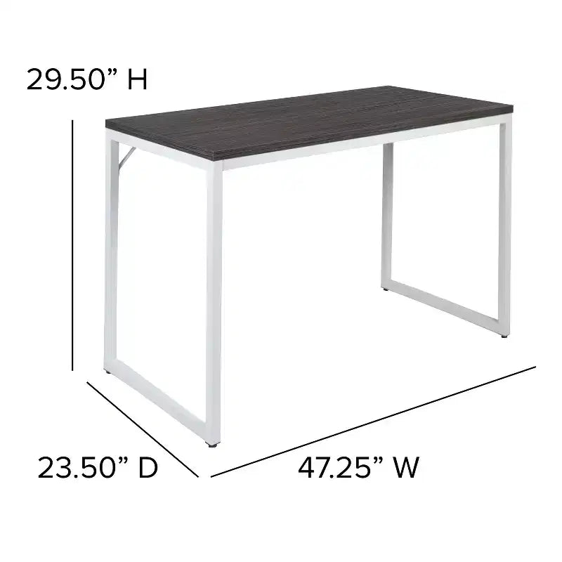 Scrivania da ufficio monoposto moderna industriale, 119 cm, vari colori e opzioni telaio