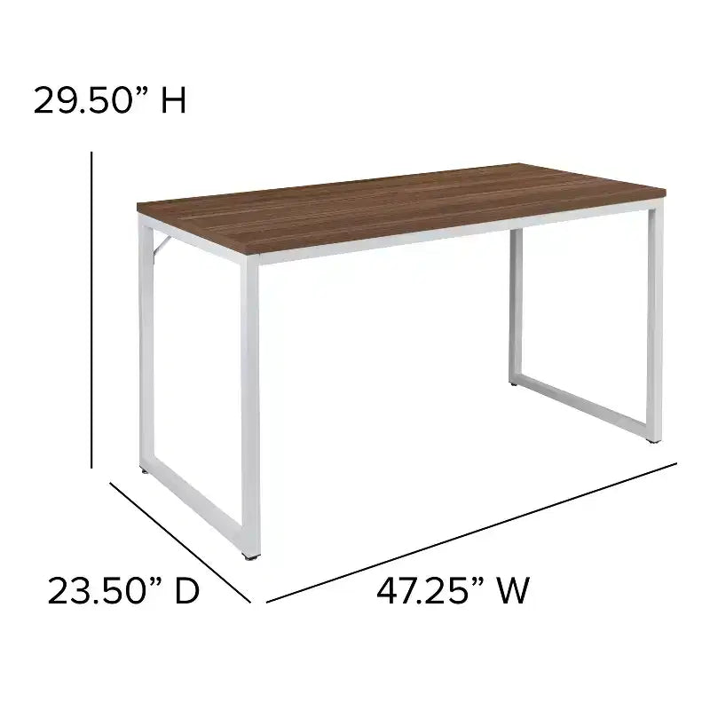Scrivania da ufficio monoposto moderna industriale, 119 cm, vari colori e opzioni telaio