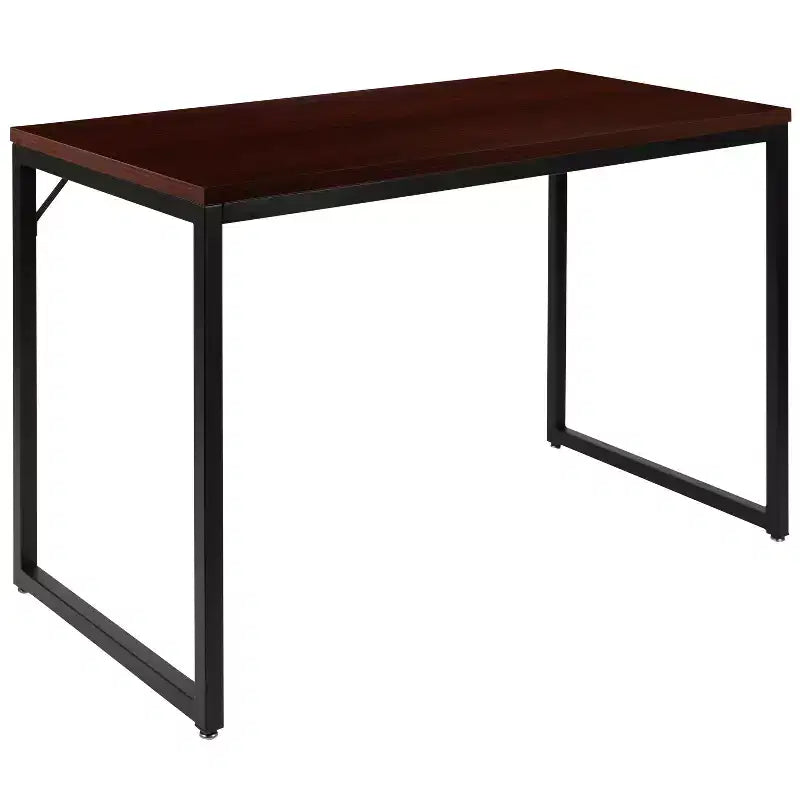 Scrivania da ufficio monoposto moderna industriale, 119 cm, vari colori e opzioni telaio